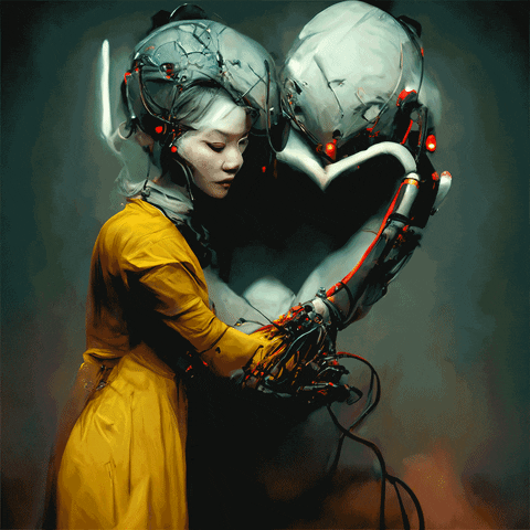 cedricdebled love heart hug yellow GIF