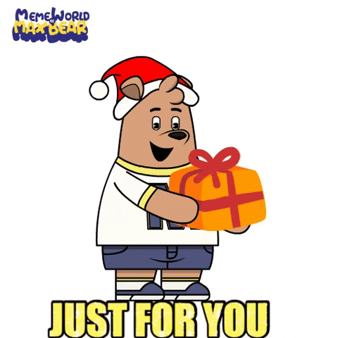 Just For You Christmas GIF by Meme World of Max Bear