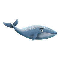 Beluga Whale Swimming Sticker by katdrawsit for iOS & Android