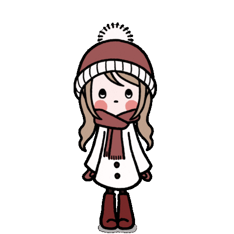 Girl Winter Sticker by おちょう