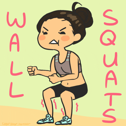  Wall squats
