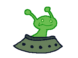 Happy Flying Saucer Sticker
