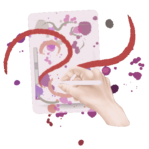 Art Drawing Sticker by Sandra Kurantowicz Illustration