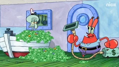 Mr Krabs Money GIF