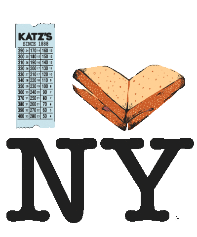New York Sandwich Sticker by Piccoliny