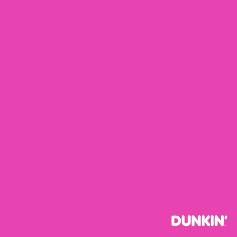 Sponsored gif. Scrolling text appears from the right and disappears to the left. The background behind it flashes pink and orange. Text reads, “Helloooo,” with the letter O formed from four pink donuts with sprinkles.