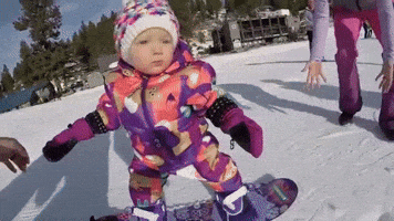 Baby Snowboarding GIF by Idea Distribution LLC