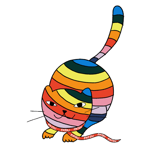 Cat Rainbow Sticker by PATOU