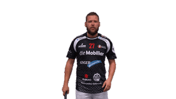 Celebration Goalie Sticker by Unihockey Mittelland