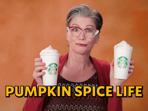 Pumpkin Spice Happy Dance GIF by Starbucks - Find & Share on GIPHY
