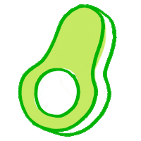 luckyvitamin healthy avocado vegetables veggies Sticker