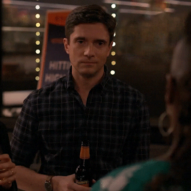 Drunk Topher Grace GIF by ABC Network
