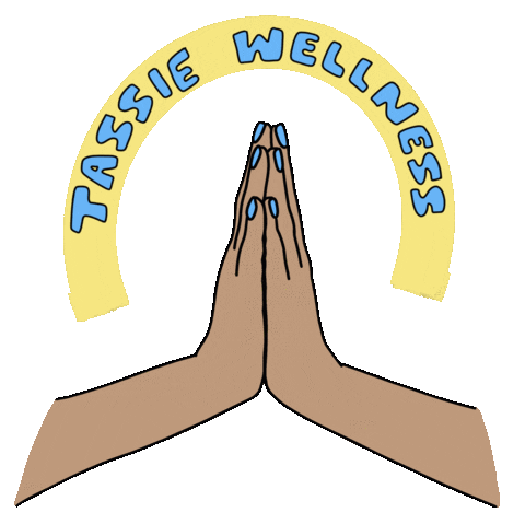 Wellness Namaste Sticker by Tasmania