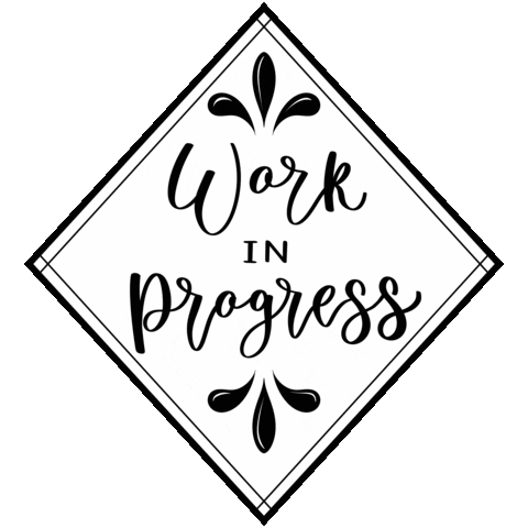 Working Work In Progress Sticker by Brown Eye Design