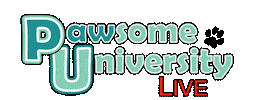 Pawsome University Sticker