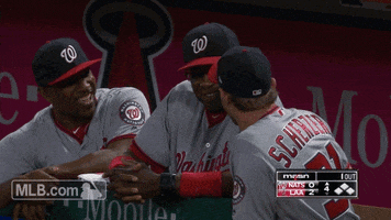 dusty baker laughing GIF by MLB