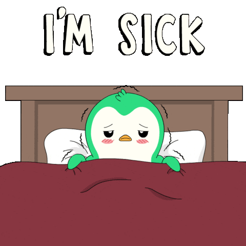 Sick Penguin Sticker by Abster