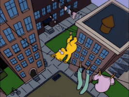 The Simpsons Falling GIF by the innernette