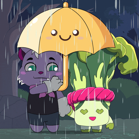 Singing In The Rain Friends GIF by Aurory