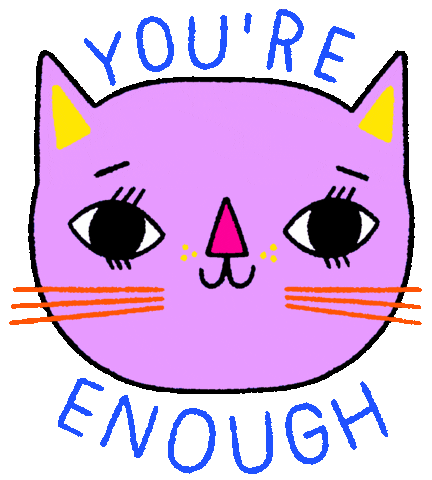 You Are Enough Mental Health Sticker by Anke Weckmann