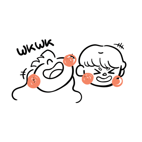 Laugh Laughing Sticker by Koleksi Kreasita