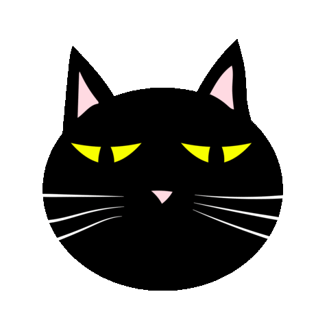 Meh Black Cat Sticker