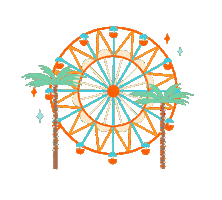 Palm Trees Christmas Sticker by Irvine Spectrum Center