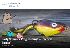 troywakelin summer frog fishing bass GIF