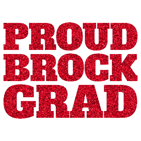 Glitter Grad Sticker by Brock University
