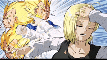 Android 18 Gohan Vs Cell GIF