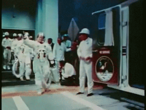 buzz aldrin vintage GIF by US National Archives