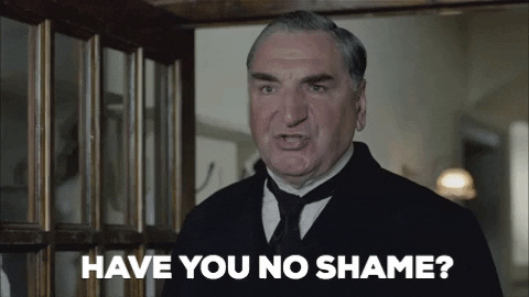Downton Abbey Shame GIF by MASTERPIECE | PBS (GIF Image)