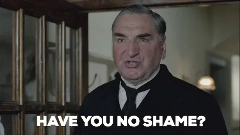 Downton Abbey Shame GIF by MASTERPIECE | PBS