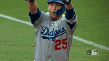 los angeles dodgers freese GIF by MLB
