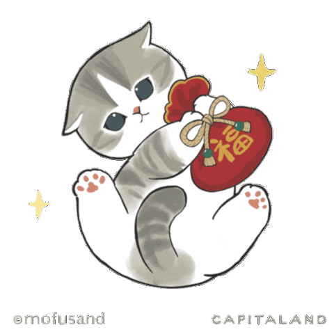 Chinese New Year Cat Sticker by CapitaLand Malls SG