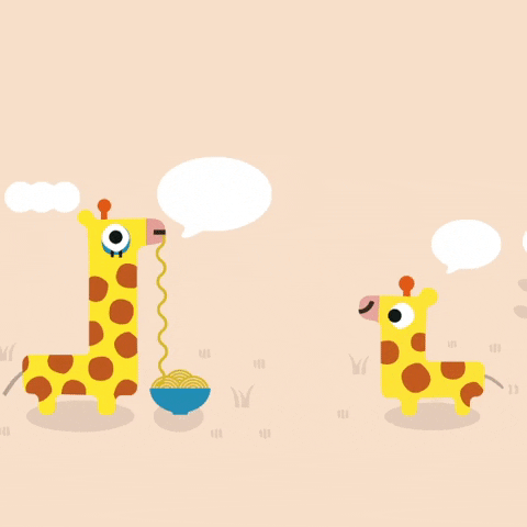 Animated Giraffes Fighting Gif