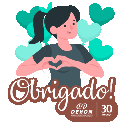 Obrigado Sticker by Dehon Belem