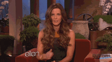 kate beckinsale hair flip GIF