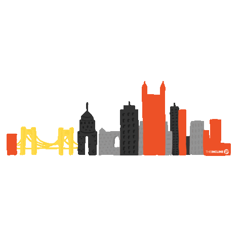 Pittsburgh Skyline Sticker by The Incline