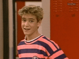 zack morris wink GIF