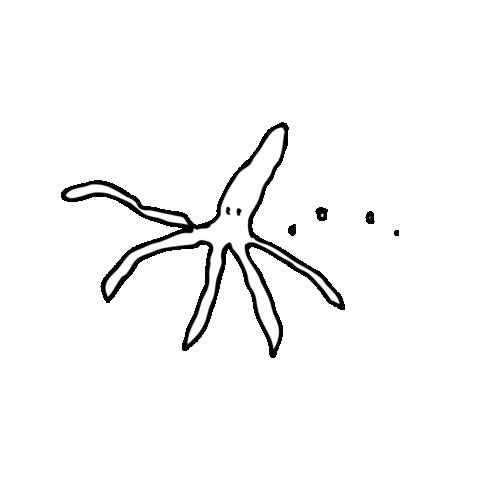 Octopus Squid Sticker by Hagenfest