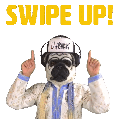 Swipe Up Air Apparent Sticker by Pug Life Records®