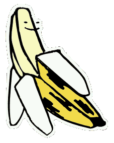David Booth Banana Sticker