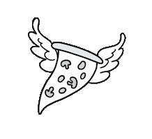 Pizza Sticker by Motherbrainart