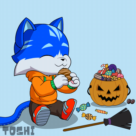 Hungry Trick Or Treat GIF by Toshithecat