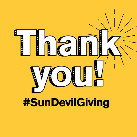 Sun Devils Thank You GIF by Arizona State University