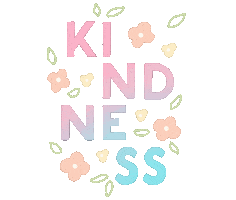 Be Kind Flowers Sticker by Maggie Chen