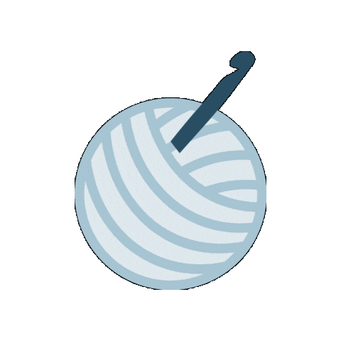 Crochet Yarn Sticker by Hobbii
