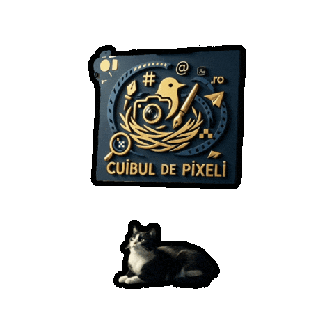 Funny Cat Sticker by CuibulDePixeli