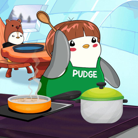 Wait For It Cooking GIF by Pudgy Penguins